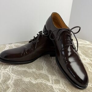 EXPRESS Brown Burgundy Leather Oxford Dress Shoes Men's 10.5 Great Condition